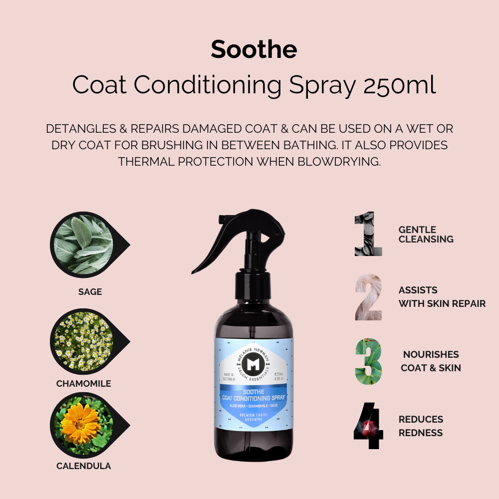 
            
                Load image into Gallery viewer, Melanie Newman Soothe Conditioning Spray 250ml
            
        